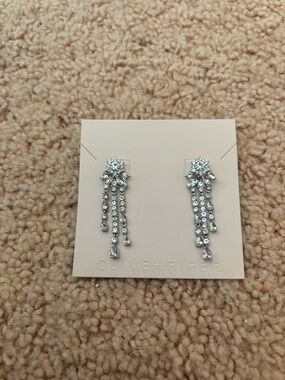 Olive + Piper Silver Luzia Drop Fringe Earrings